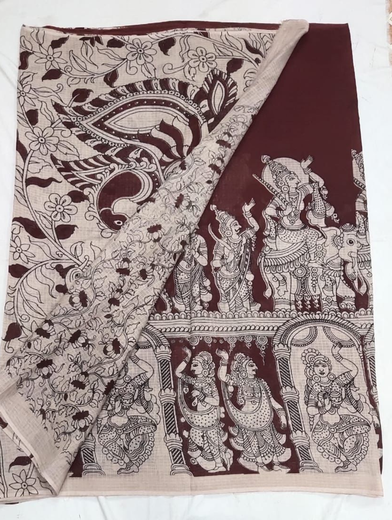 kalamkari kota cotton saree