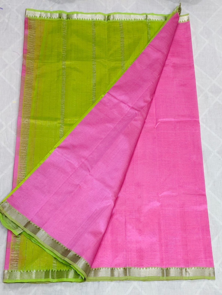 mangalagiri cotton by pattu handloom 50k boarder with contrast sarees