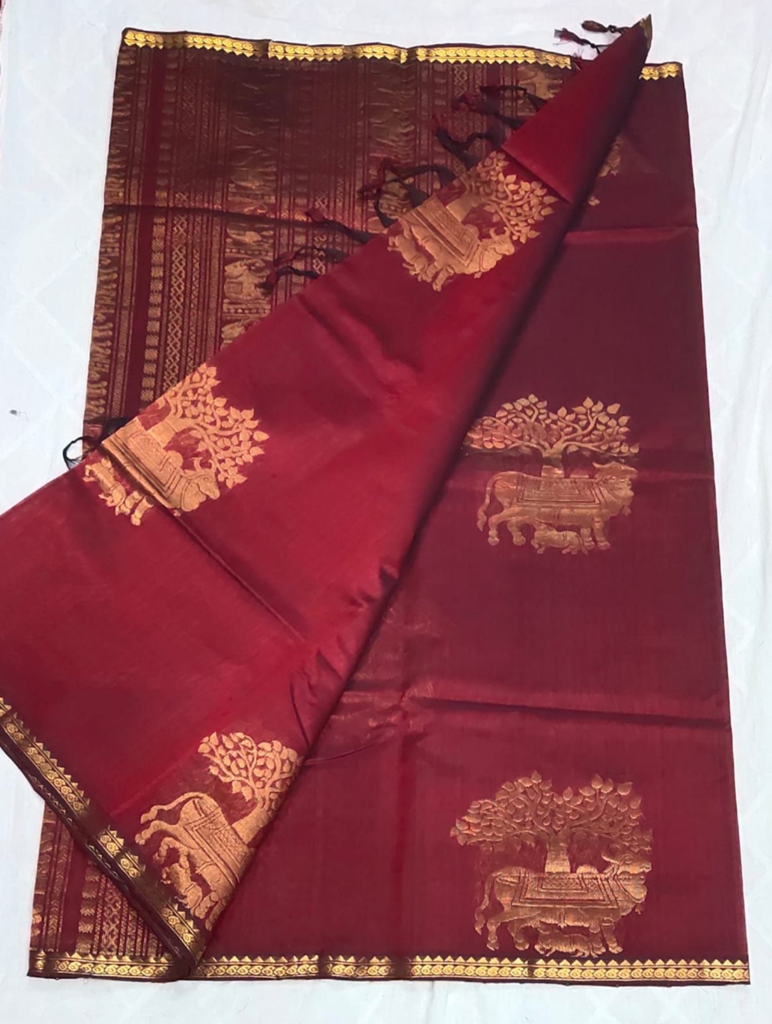 mangalagiri cotton by pattu handloom premium quality double weaving jamdani style hand buta sarees