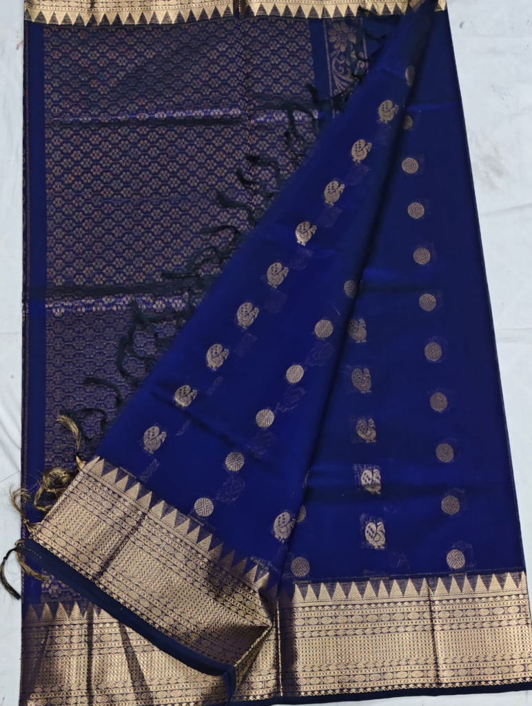 mangalagiri cotton by pattu handloom premium quality double weaving vintage style gold zari dollar buta sarees