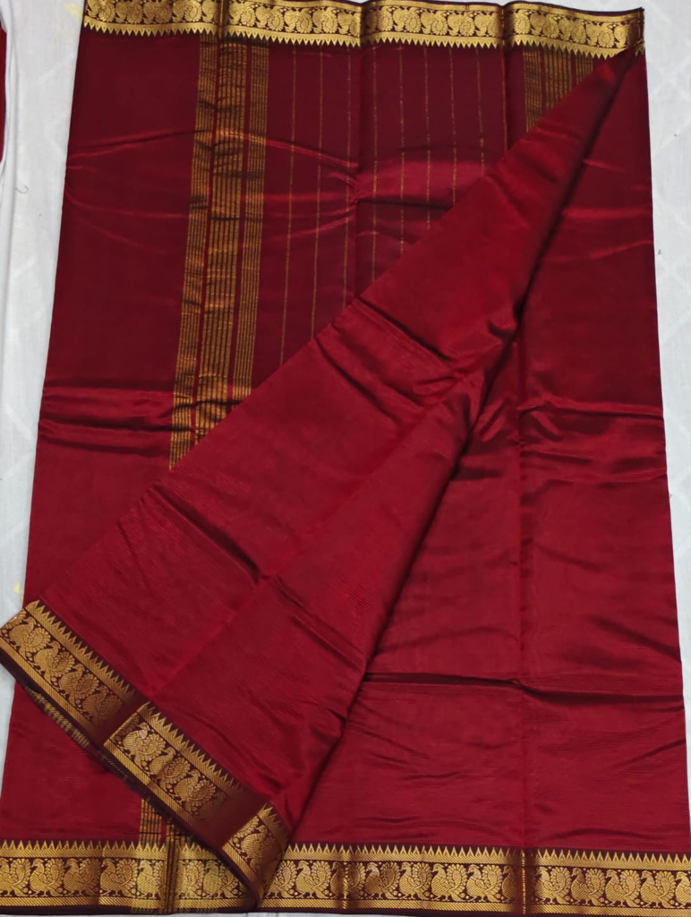 mangalagiri pattu by pattu handloom both side small kanchi boarder sarees