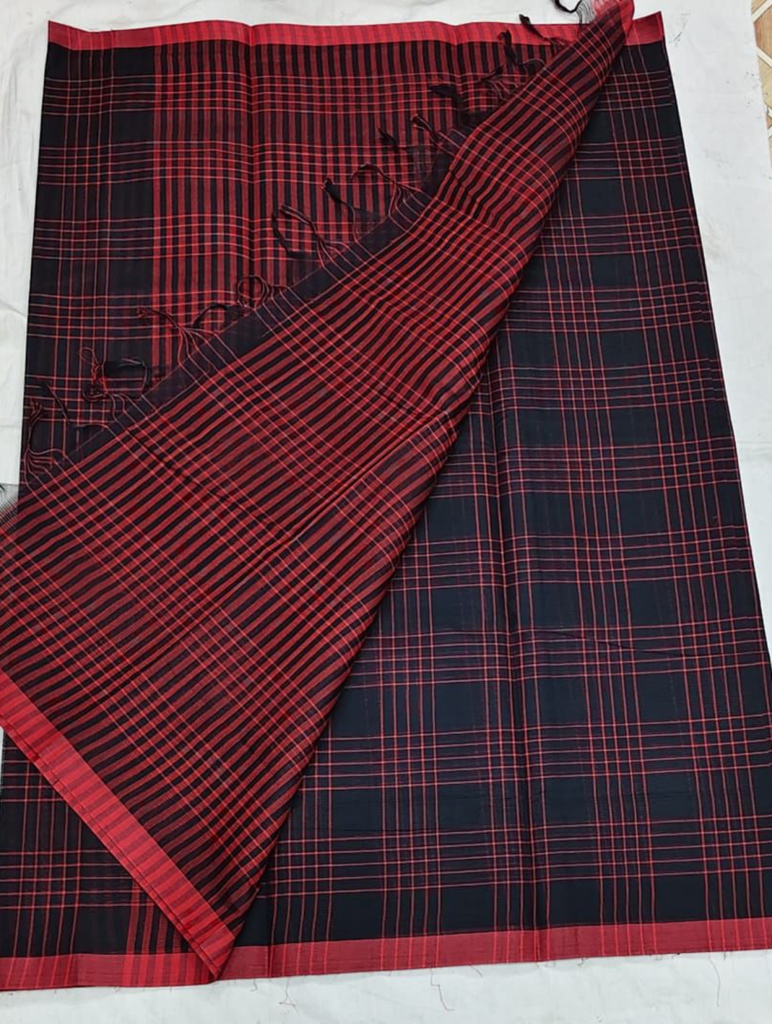 mangalagiri pure cotton handloom 5line checks sarees