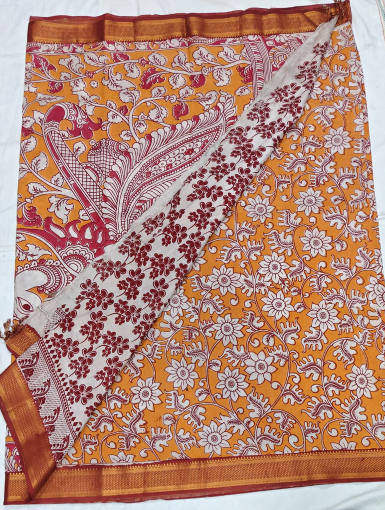 nizam boarder chennuri silk kalamkari sarees